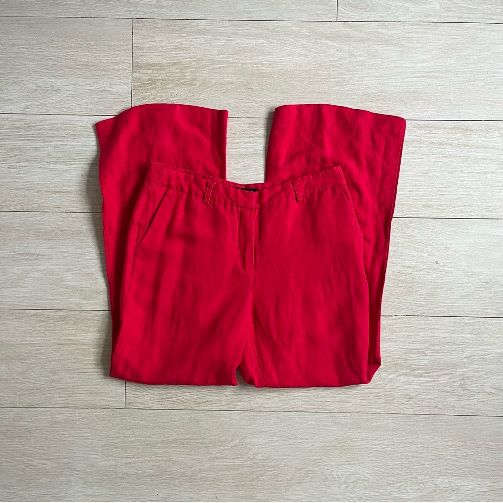 CUESTA BLANCA Red linen pants. 50% linen, 50% viscose. Size 42. Perfect Conditio